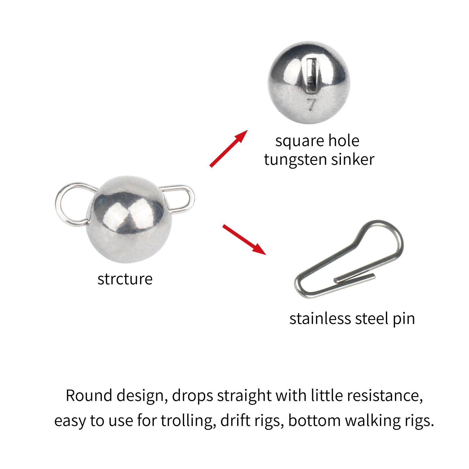 Elite TG Pesas de tungsteno Cheburashka para lubina
