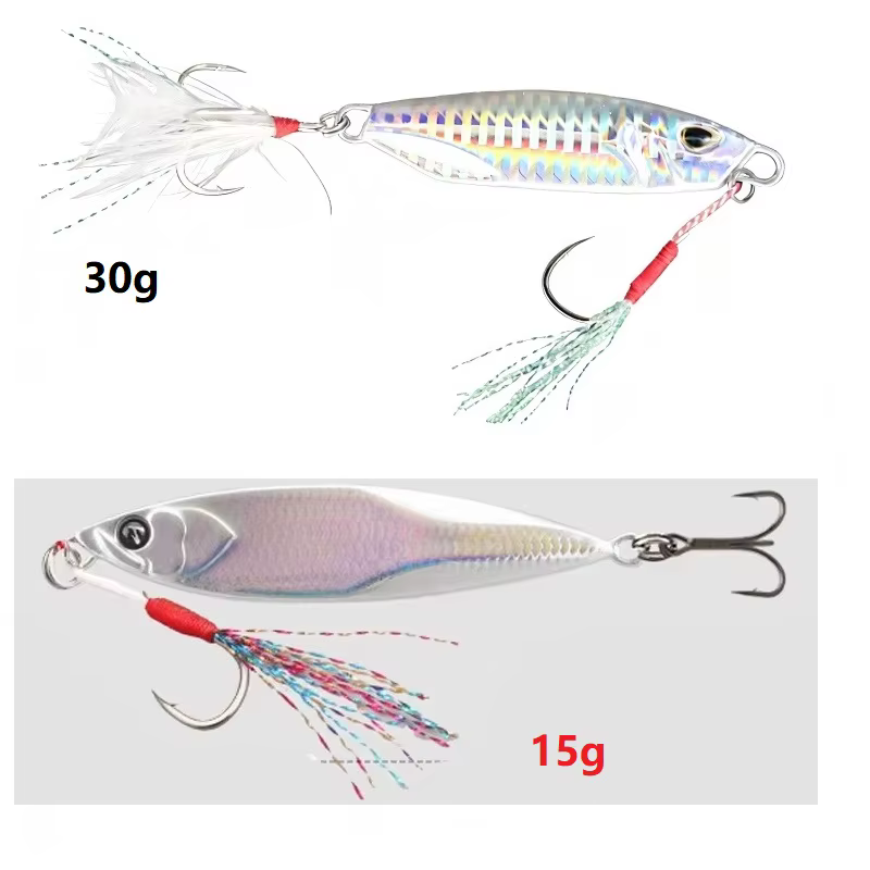 Jigging Fish señuelo metálico lápiz – 15g y 30g para pesca desde costa