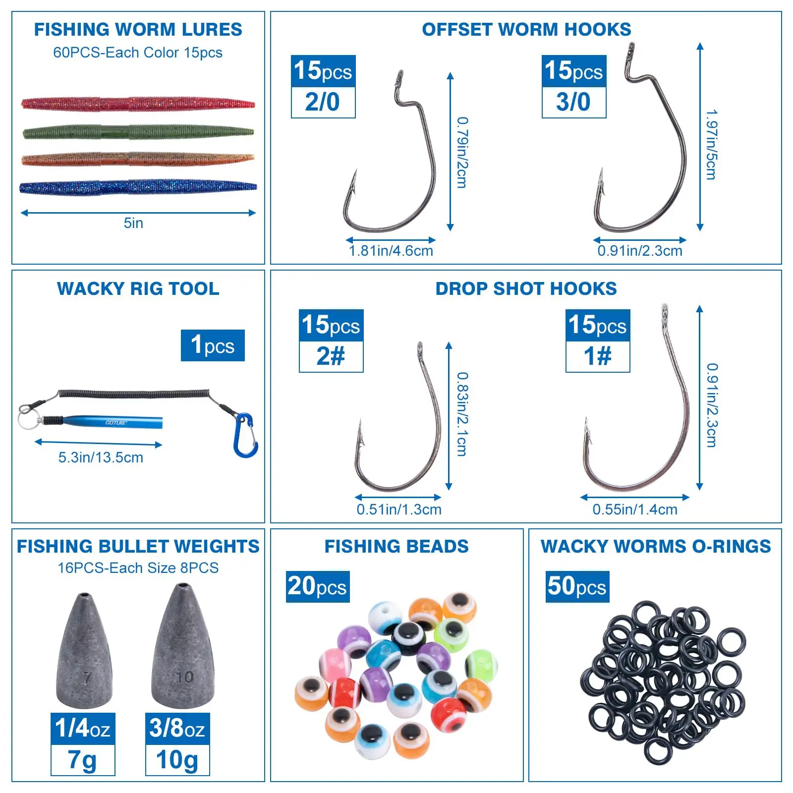 Gusanos y colores para variar el día de pesca
