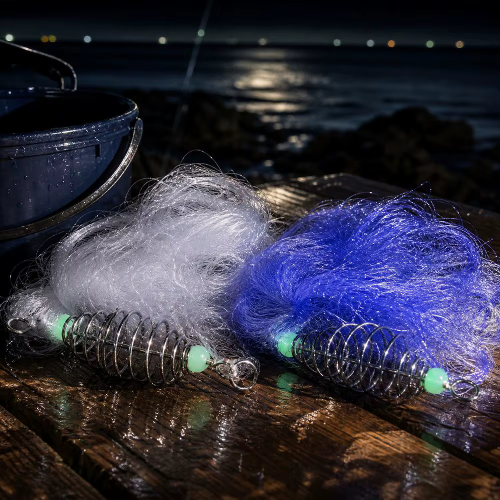 Red de Pesca Nocturna con Cuentas Luminosas – Nylon y Metal - imagen 4