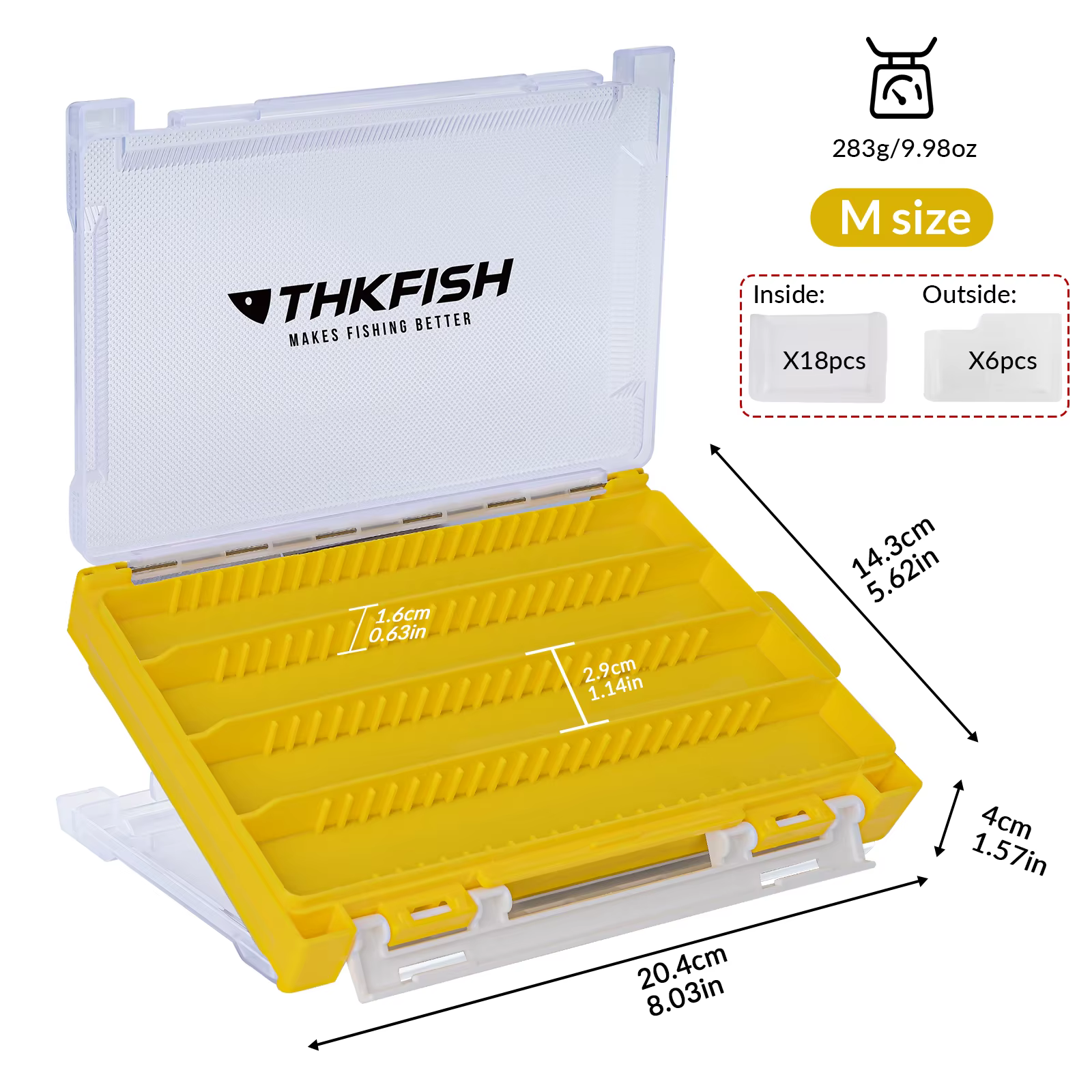Caja de Aparejos THKFISH Doble Cara – Organizador de Señuelos
