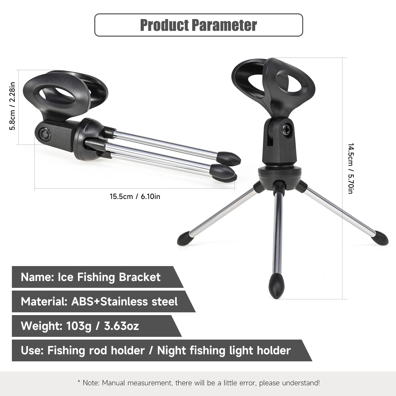Nuevo soporte ajustable portátil para caña de pescar en hielo - imagen 3