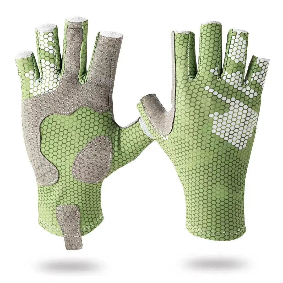 Guantes de pesca medio dedo antideslizantes – Protección UV UPF50 - imagen 3