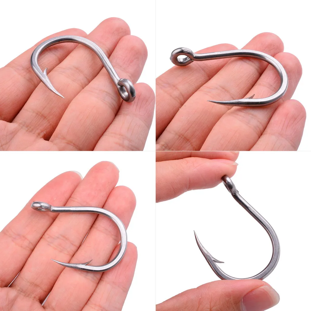 Anzuelos marinos con púas y orificio para accesorios de pesca - imagen 5