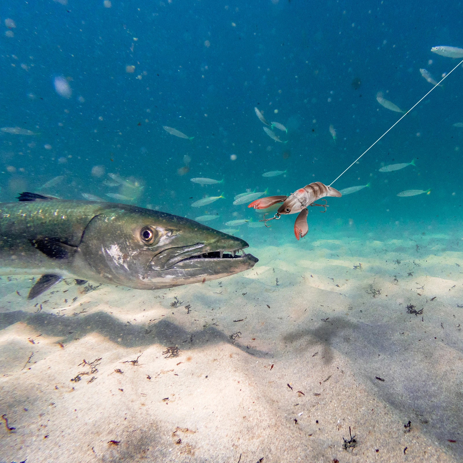 Goture Crayfish crankbait duro con garra móvil y bola de sonido - imagen 2
