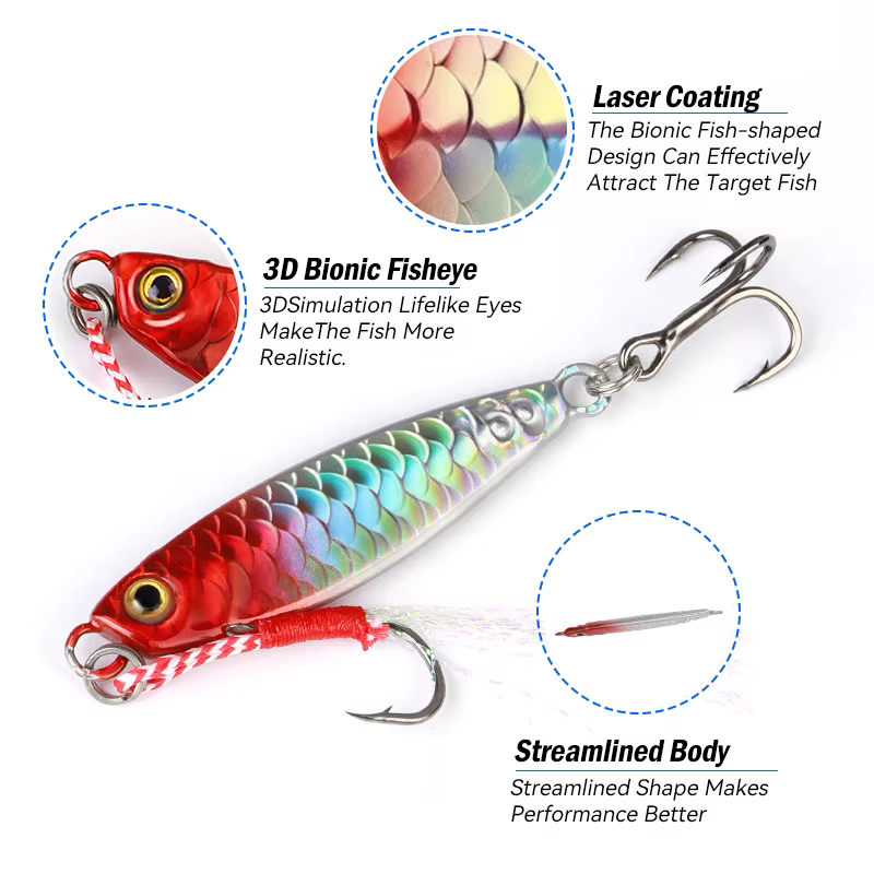 LEYDUN Jigs Metálicos 10-20g – Lubina y Trucha en Agua Salada - imagen 3