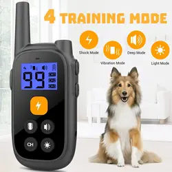 Collar antiladridos recargable LCD vibración – entrenamiento perro