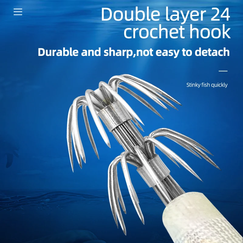 ShareShark Cebo de camarón luminoso con anzuelo para calamar