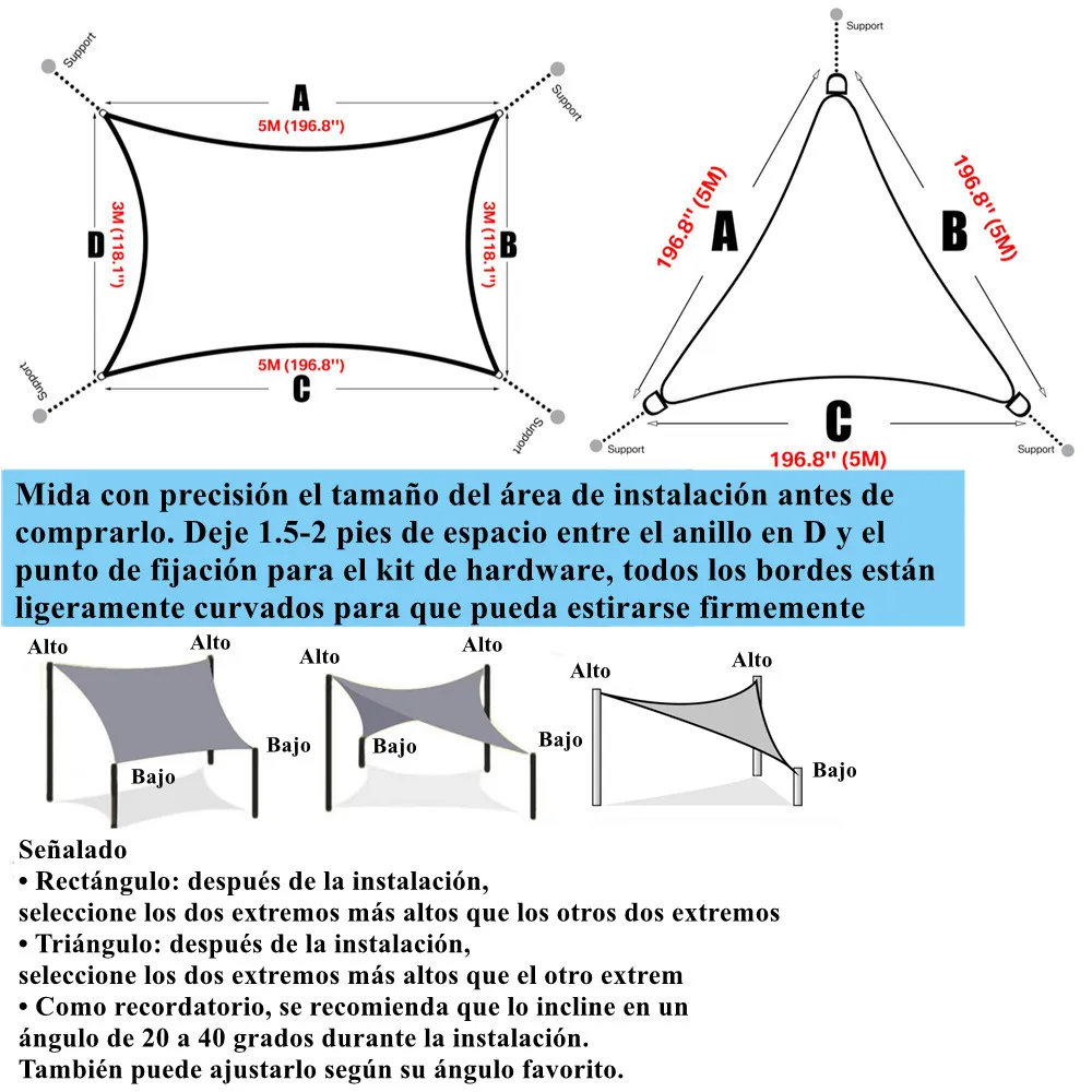 Toldo de vela en jardín