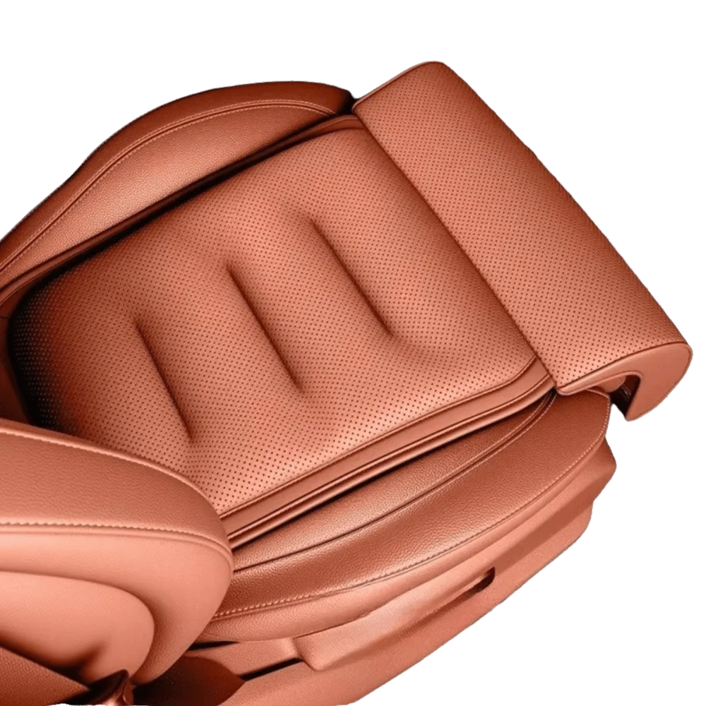 Funda de asiento de coche de gamuza con soporte piernas viscoelástico