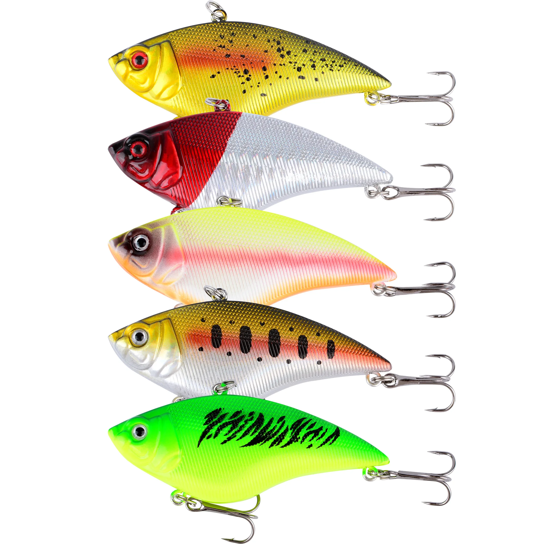 Wobbler crankbait de hundimiento con anzuelos triples VIB señuelo - imagen 5
