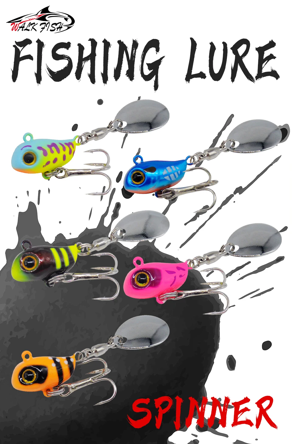 Señuelo artificial WALK FISH con cola metálica