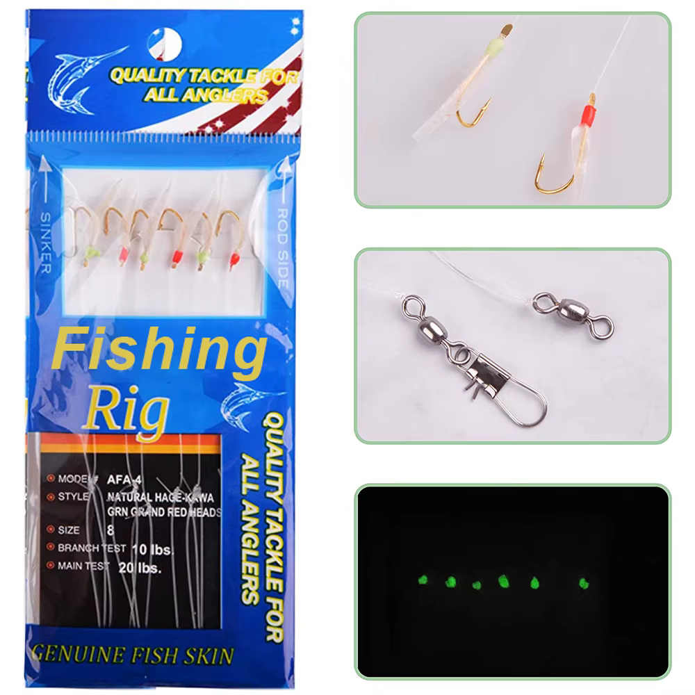 Aparejo de pesca con cebo vivo y cuentas luminosas para caballa - imagen 3