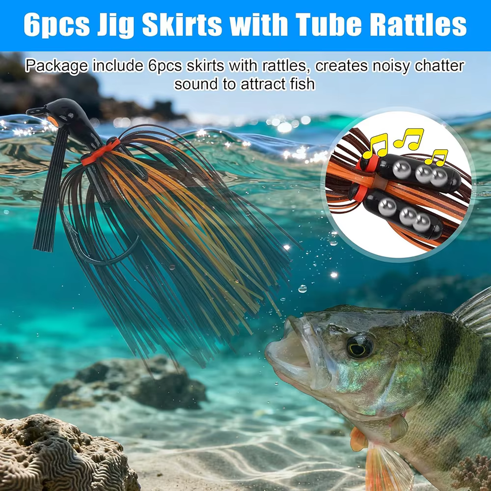 Falda Silicona para Buzzbait y Spinnerbait – Repuesto Señuelos Pesca - imagen 4