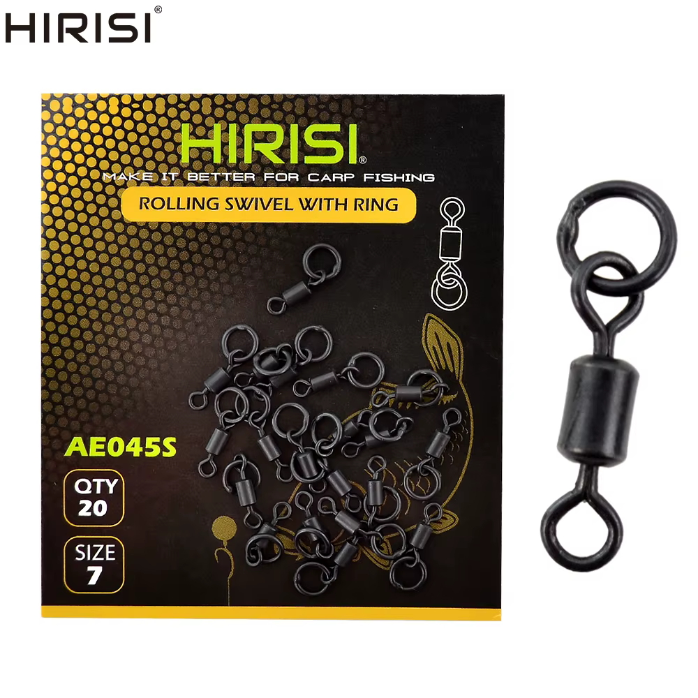 Eslabones Giratorios AE045S para Carpfishing – Anillo Sólido (20 uds) - imagen 2