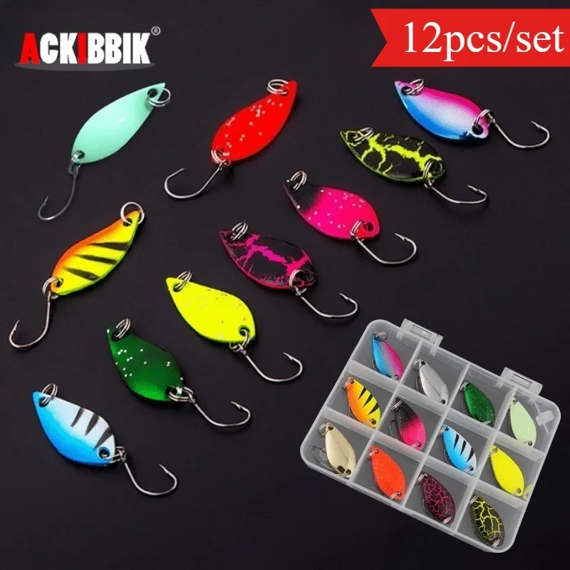 Cuchara para trucha Ackibbik de metal – señuelo giratorio Wobbler - imagen 3