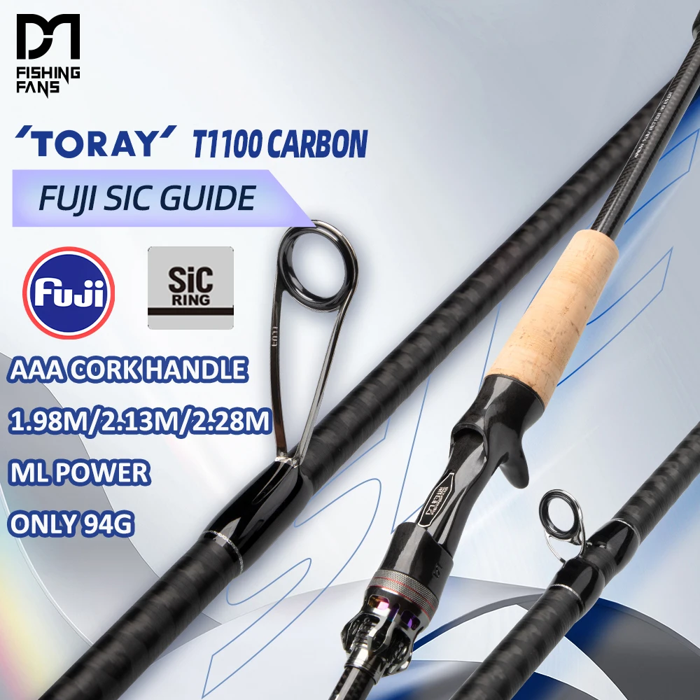 FISHINGFANS TORAY T1100 Caña de spinning de carbono con guías Fuji SIC - imagen 4