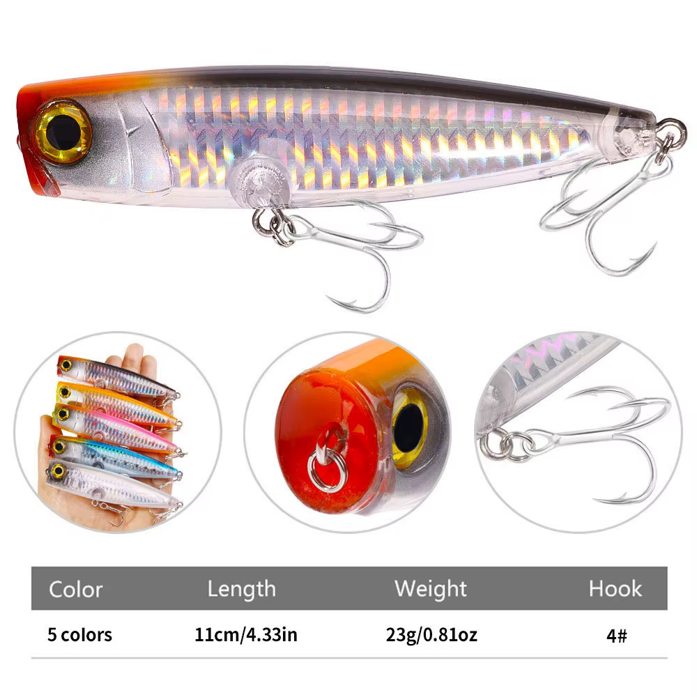 Señuelo Lubina Popper Topwater 11 cm 23 g - imagen 5