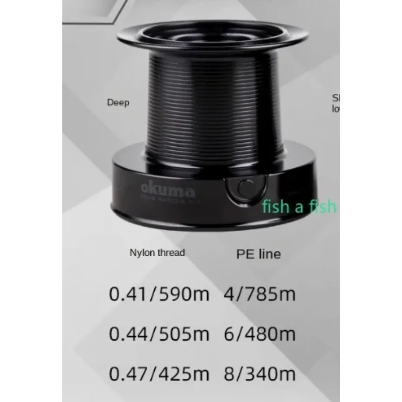 Carrete de pesca profundo Okuma negro fundido