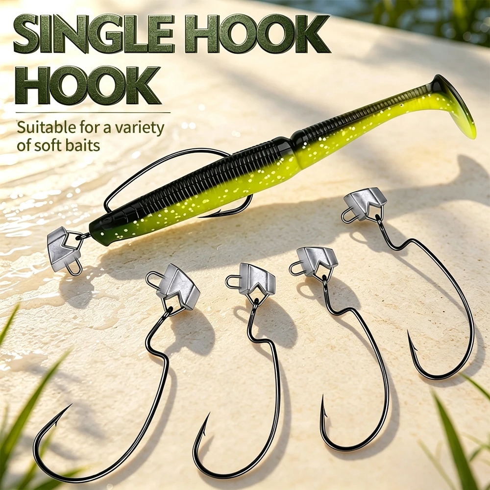 Anzuelos Jig Head offset Proberos de plomo triangular para lubina - imagen 5