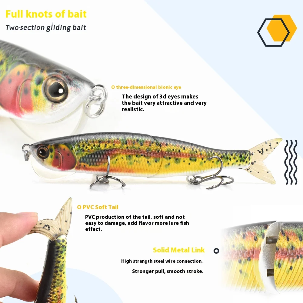Predator Wobbler Minnow para lucio: señuelo articulado duro - imagen 3