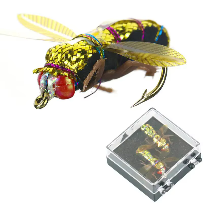 Mosca artificial flotante WEIHE – Señuelo abeja realista para pesca - imagen 2