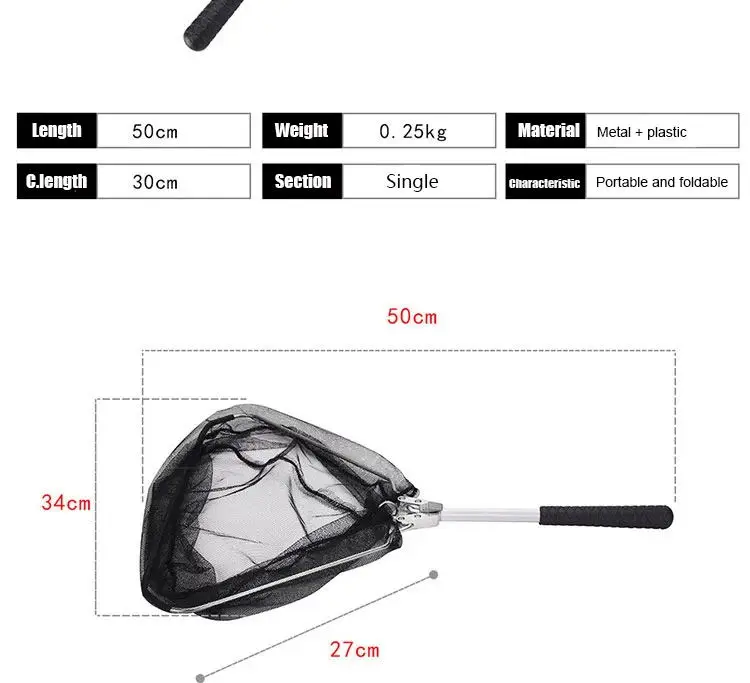 Malla de nailon impermeable de la red de pesca portátil mini triangular