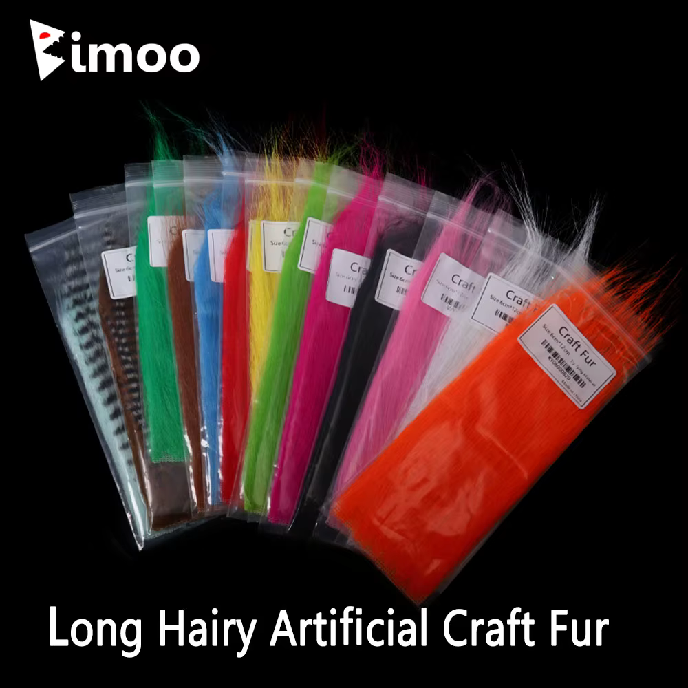 Bimoo Fibras peludas sintéticas para streamers - material de moscas