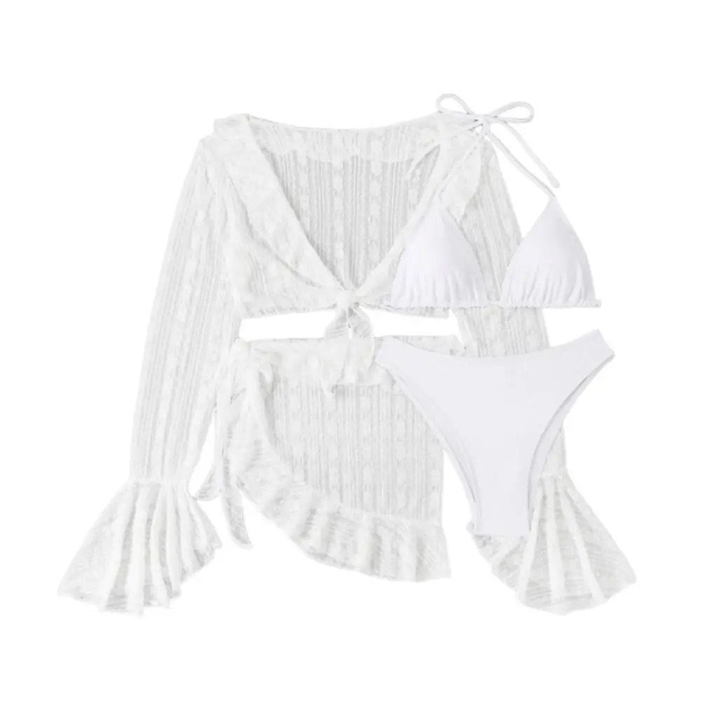 Traje de baño de manga larga casual para mujer – verano y fiesta