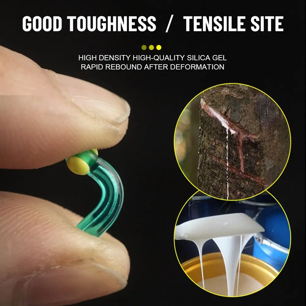 Anzuelos transparentes verdes de alta dureza con doble núcleo