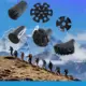Protectores de bastones de trekking telescópicos negros para senderismo - imagen 2