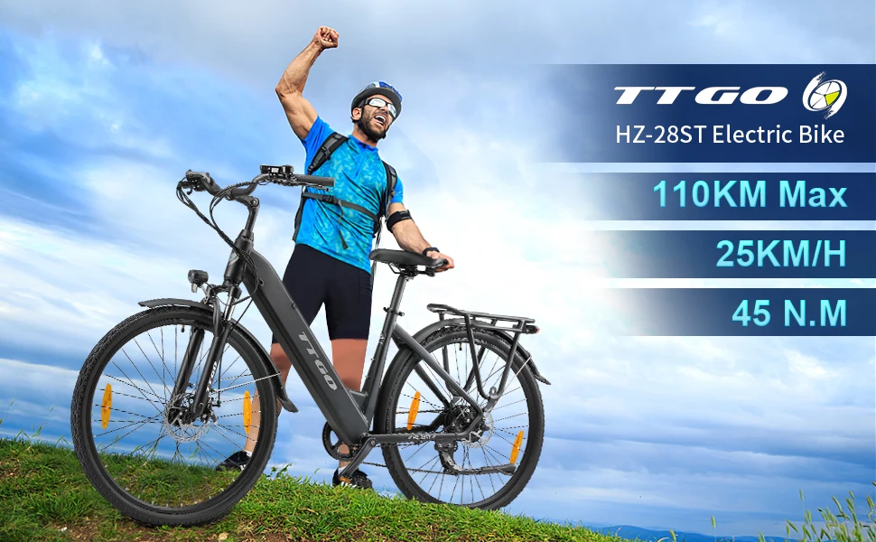 Bicicleta eléctrica TTGO urbana con pantalla LCD