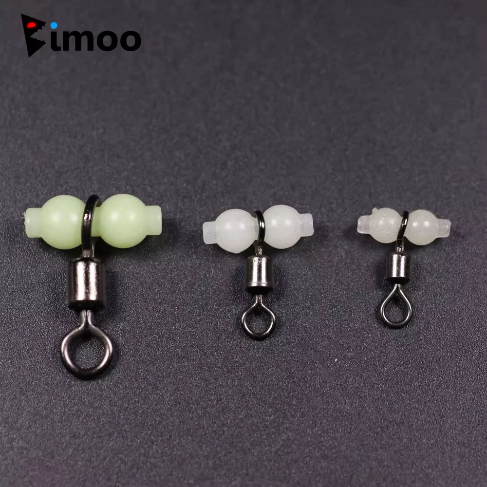 Esmerillon 3 vías con cuentas luminosas – Conector swivel para anzuelo - imagen 3
