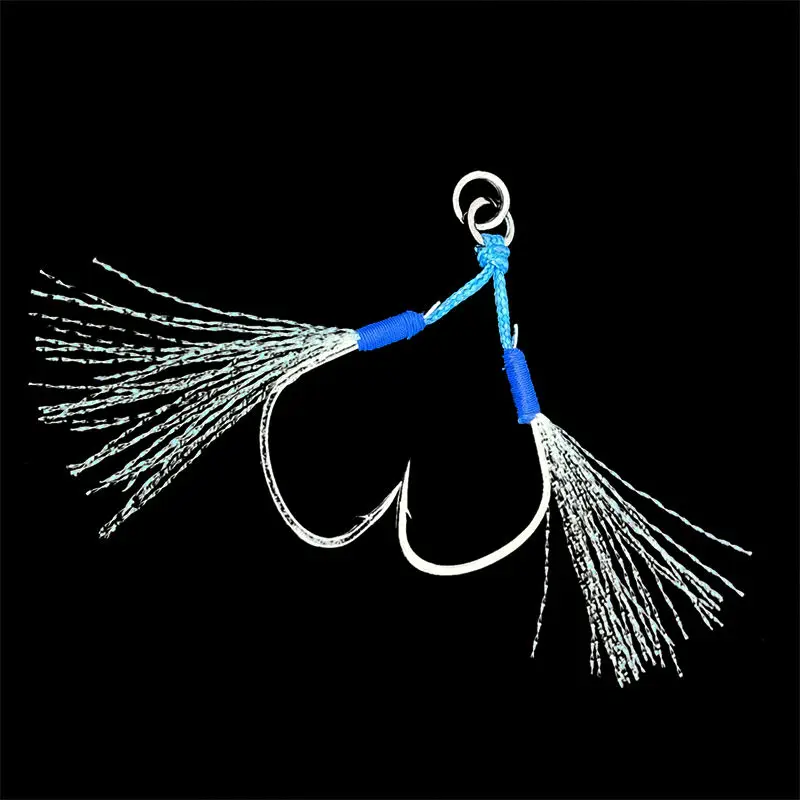 Anzuelos auxiliares slow jigging Blue Line – dobles de cristal - imagen 5