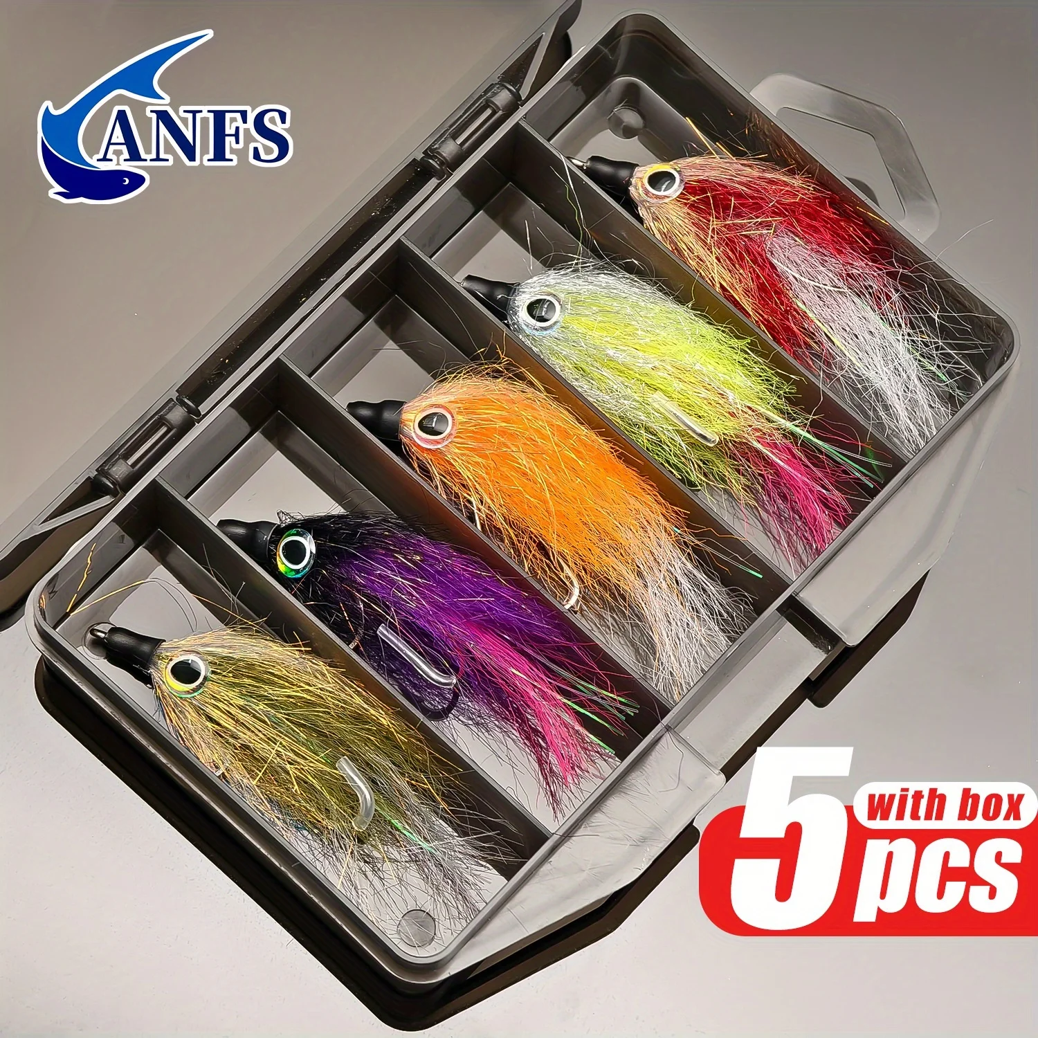 ANFS Mosca Streamer Agua Salada para Lubina Lucio Trucha
