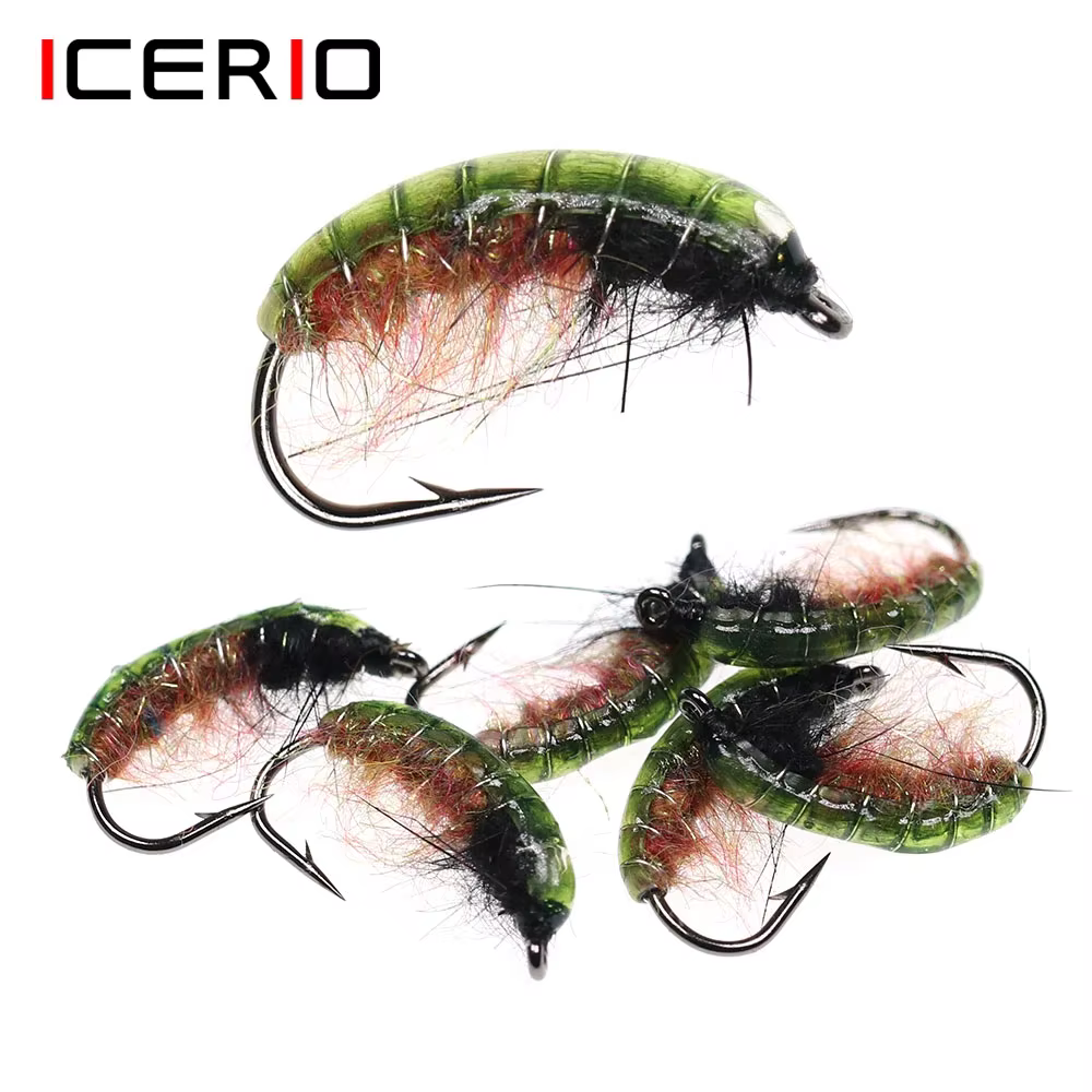 Ninfas Scud IcERIO UV verde – Mosca artificial para trucha
