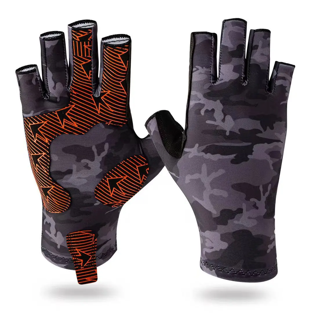 Guantes de pesca medio dedo antideslizantes – Protección UV UPF50 - imagen 4