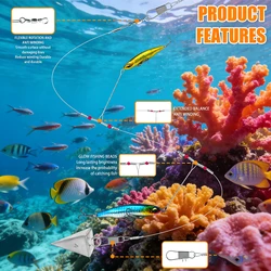 YOTO Plataforma de Equilibrio Pesca Líder Acero Cuentas Antiviento