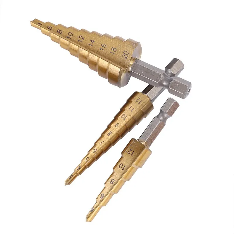 Broca escalonada HSS Pagoda 4-20mm - Vástago hexagonal para metal y madera - imagen 2