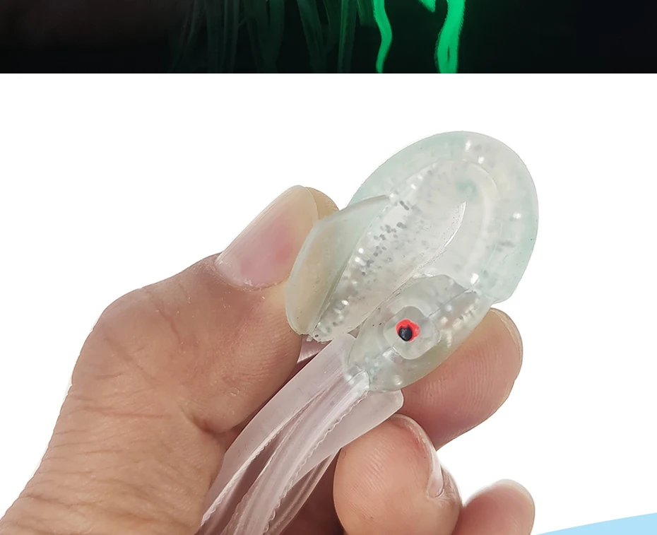 señuelo con acabado calamari