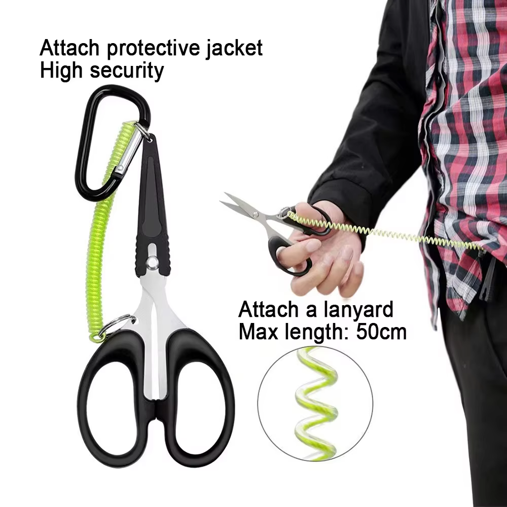 Sanlike Tijeras de Pesca Acero Inoxidable con Funda Protectora - imagen 4