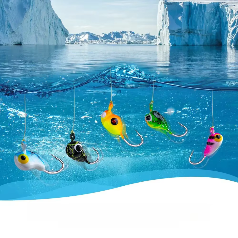 Goture Juego de anzuelos y señuelos para pesca en hielo – 1,5/2 g - imagen 5