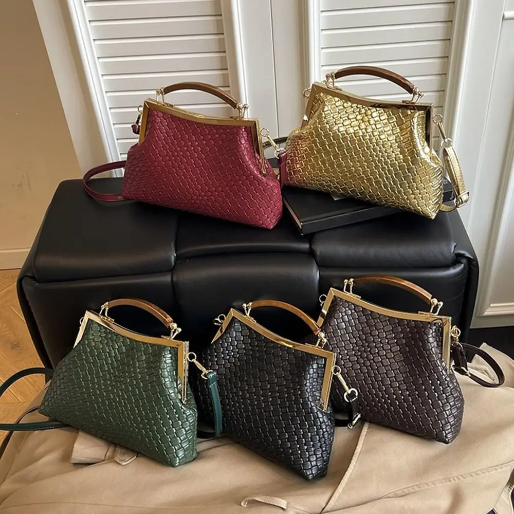 Bolso bandolera retro de cuero PU con gran capacidad y clip - imagen 5