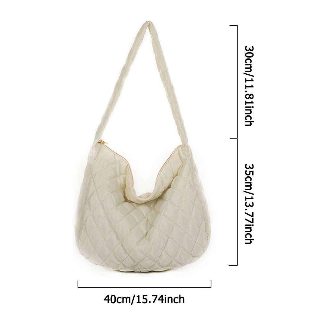 Bolso de hombro acolchado de algodón para mujer - imagen 4