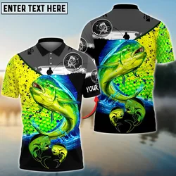 Polo personalizado Mahi Mahi 3D – Camisa de pesca para hombre