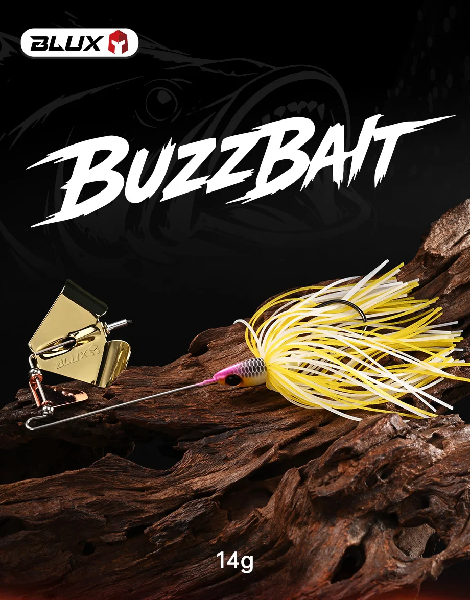 Señuelo Buzz Beat SpinnerBait Puppy de 14 g con falda de silicona y accesorio ruidoso