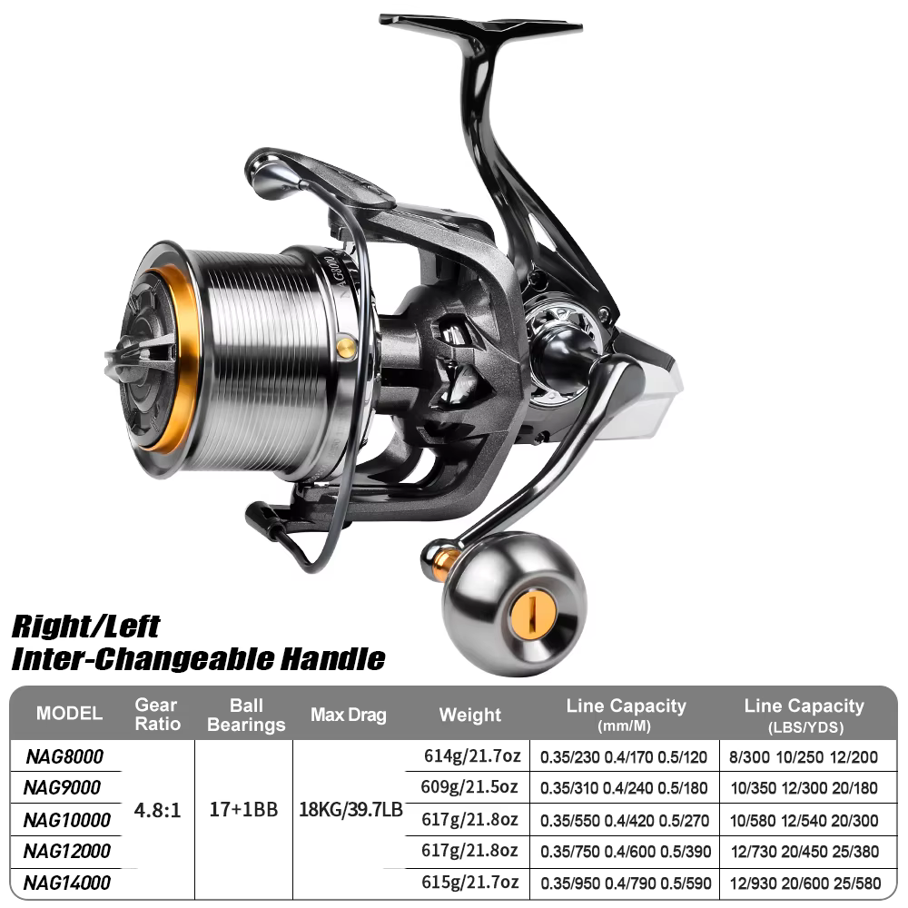 PROBEROS Aluminium-Spinn – Carrete de spinning drag 8000‑140 - imagen 3