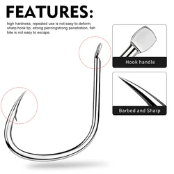 PROBEROS Anzuelos Jigging planos de acero con alto carbono para carpa
