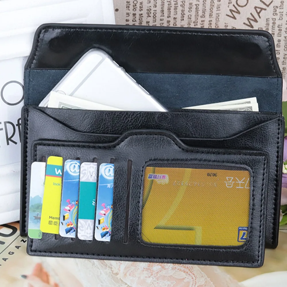 Cartera larga de cuero genuino para mujer, delgada y gran capacidad - imagen 3