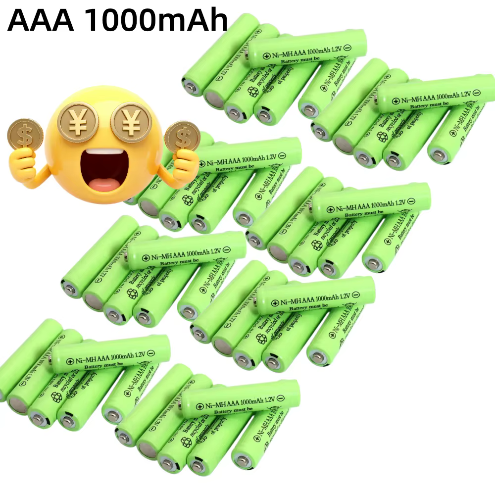 Pilas Recargables AAA Ni-MH 1000mAh para RC y Juguetes Electrónicos